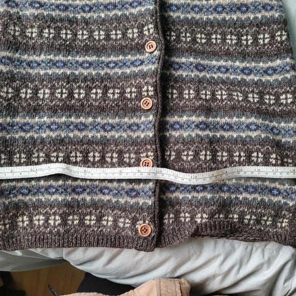 Jacob virgin wool v-neck button up sweater - Picture 4 of 5